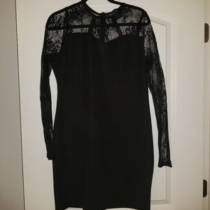 Kardashian Kollection Black Lace Dress